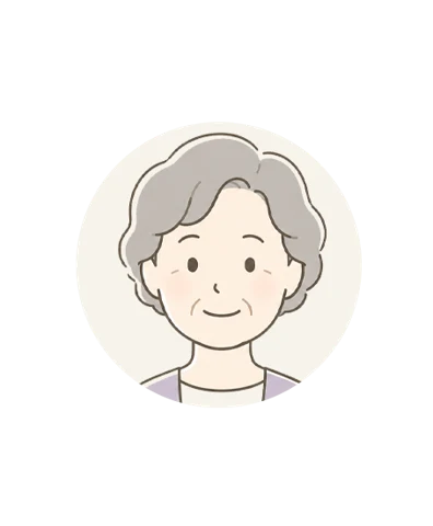 60代女性のお客様のイラスト